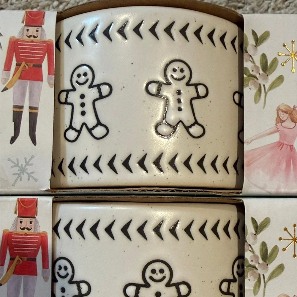 Gingerbread Pattern Adhesive Ribbon Tape - White and Black